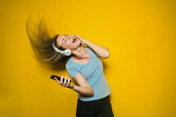 a female music listener